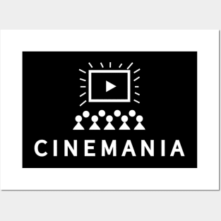 Cinemania Classic White Logo T-Shirt Posters and Art